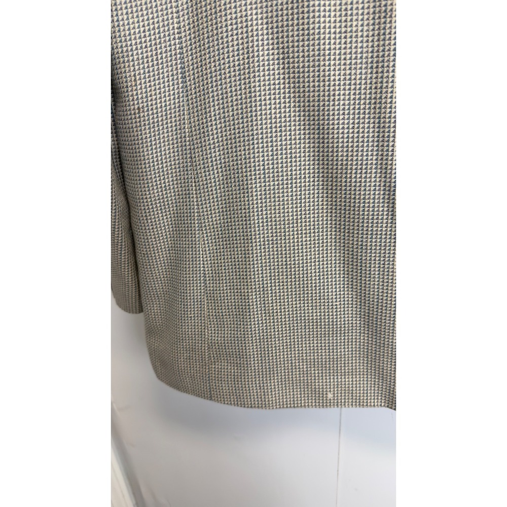 Pierre Balmain Paris Vintage 46L Grey Micro Pattern Two Button Blazer Sport Coat - Picture 12 of 15